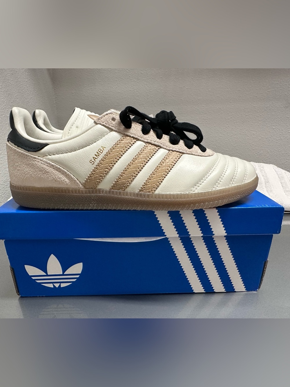 adidas Samba Sneakers in Cream, Beige & Black